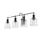 Z-Lite Bryant 4 Light Vanity, Matte Black And Clear Seedy 734-4V-MB - alternate 2